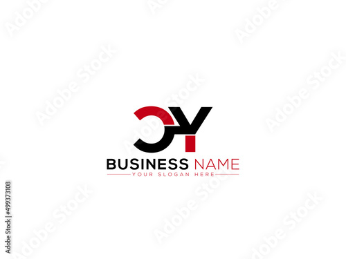 Colorful CY Logo Design, Creative Cy yc Letter Logo Icon Vector Image For Business photo