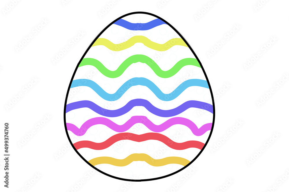 Colorful Easter eggs. A festive attribute. A vivid illustration.