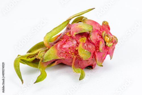 Dragon Fruit isolated in white background - Shot in studio lights.