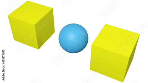 Preposition The Ball Is Between The Two Boxes 3D Rendering.
A preposition of place is a preposition which is used to refer to a place where something or someone is located. photo