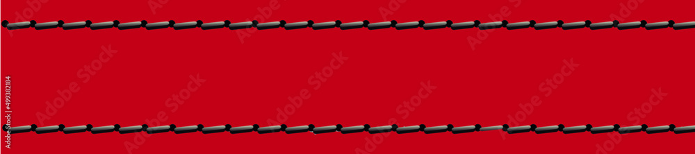 Fototapeta premium Red Blank Fabric Labels or Badges 