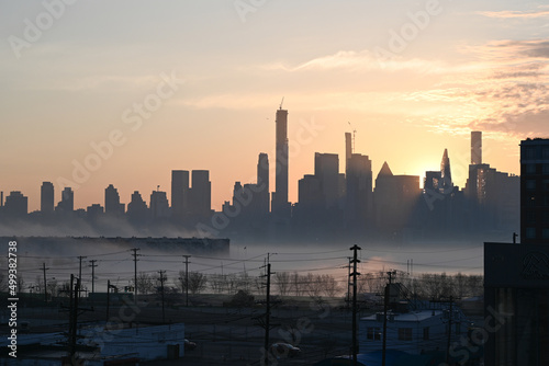 Foto sunrise over the city