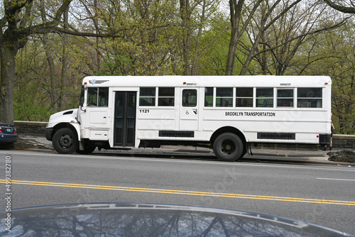 bus on the road