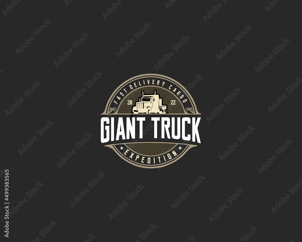 Giant Truck Expedition Logo Vintage
