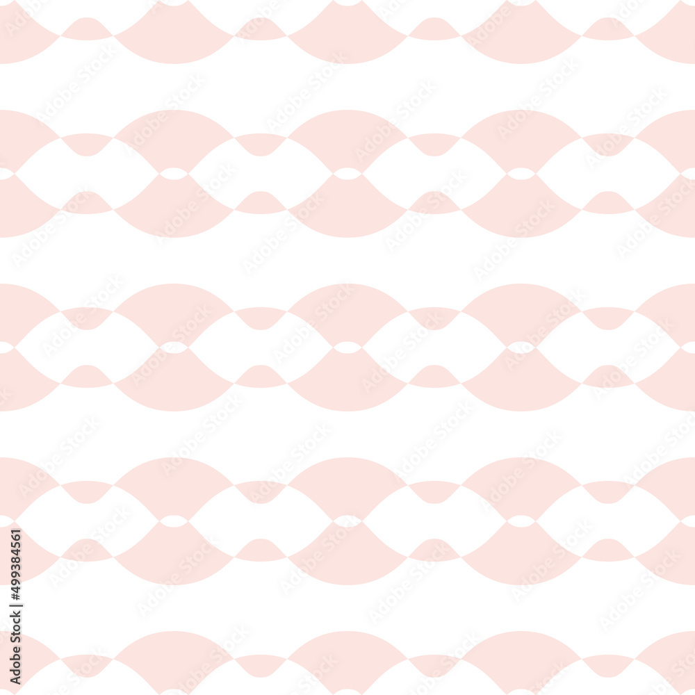Pastel pink and white geometric vector pattern, abstract repeat background