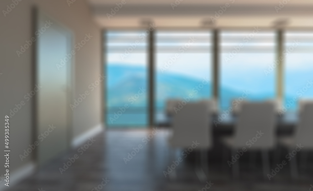 Modern office Cabinet. 3D rendering. Meeting room. Abstract blur phototography. Modern office Cabinet. 3D rendering. Meeting room. Abstract blur phototography.