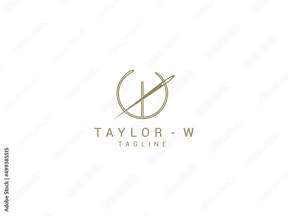 Sewing needle and thread with letter w template design premium Premium Vector Sewing needle and thread with letter w template design premium Premium Vector