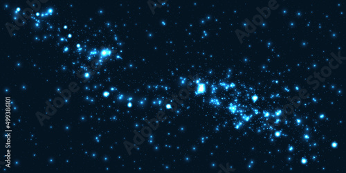 Night starry clear sky with the milky way.Vector illustration.