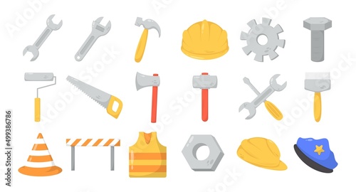Labour day equipment set. Suitable for labour day celebrating event