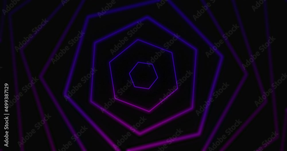 Abstract Looping Hexagons On Black Background Abstract Looping Hexagons On Black Background