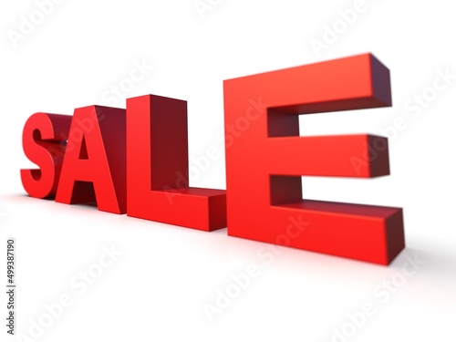 3d Rendering: Sale on White Background