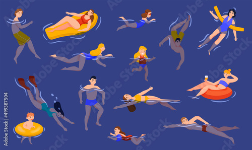 Swimming People Set