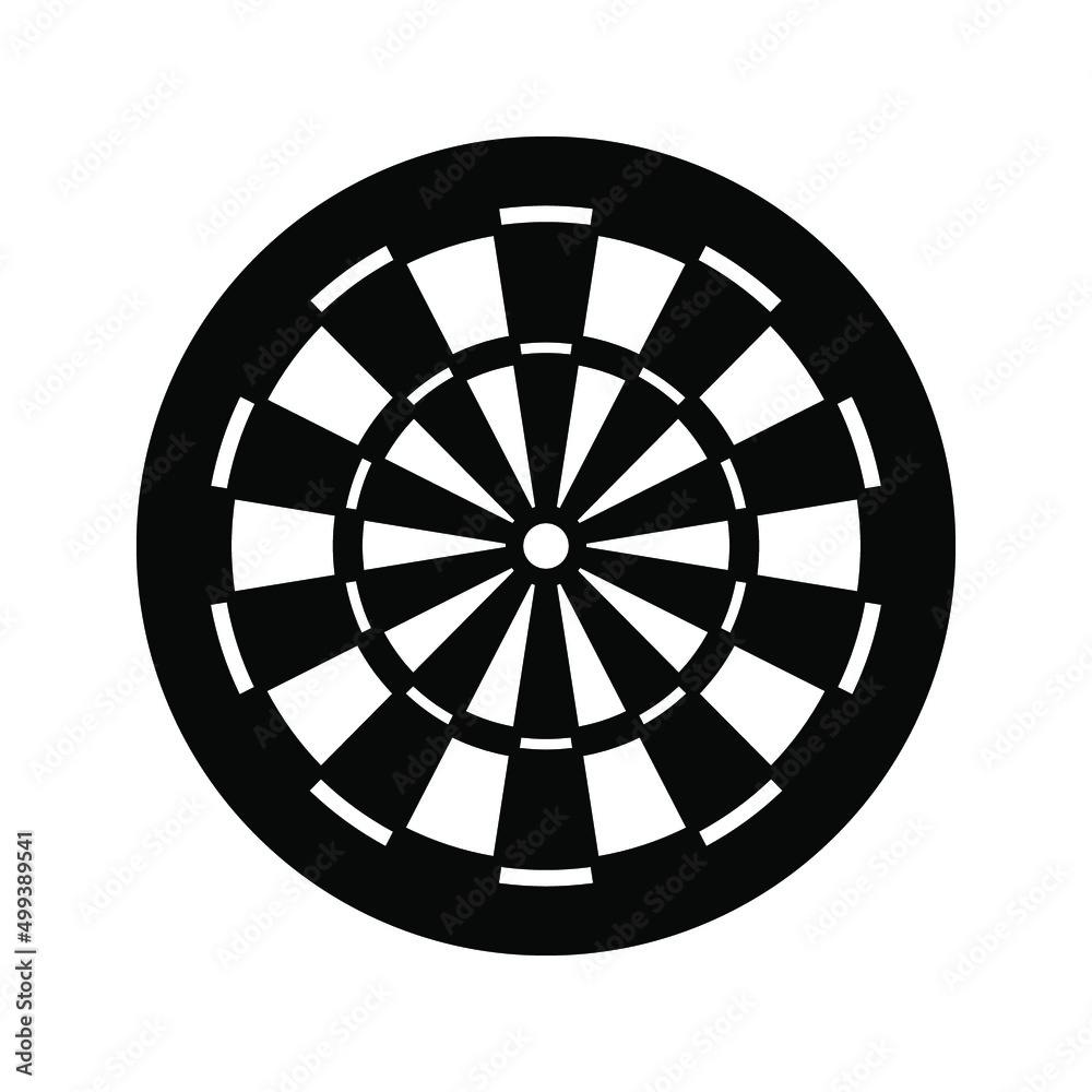 Dart board icon. sport sign, vector illustration Dart board icon. sport sign, vector illustration