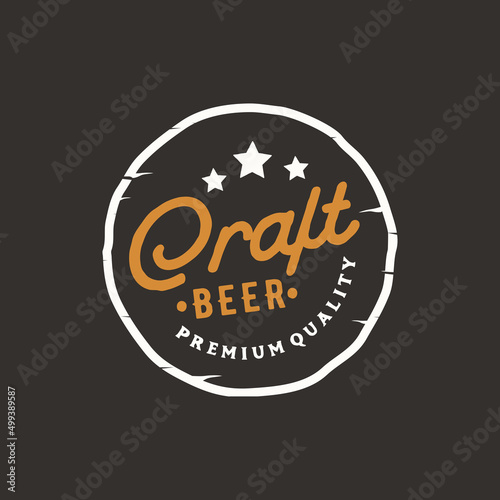 Modern professional label logo design template for craft beer