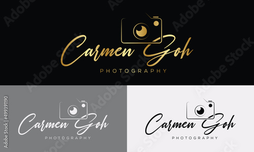 Camera photography logo icon vector template