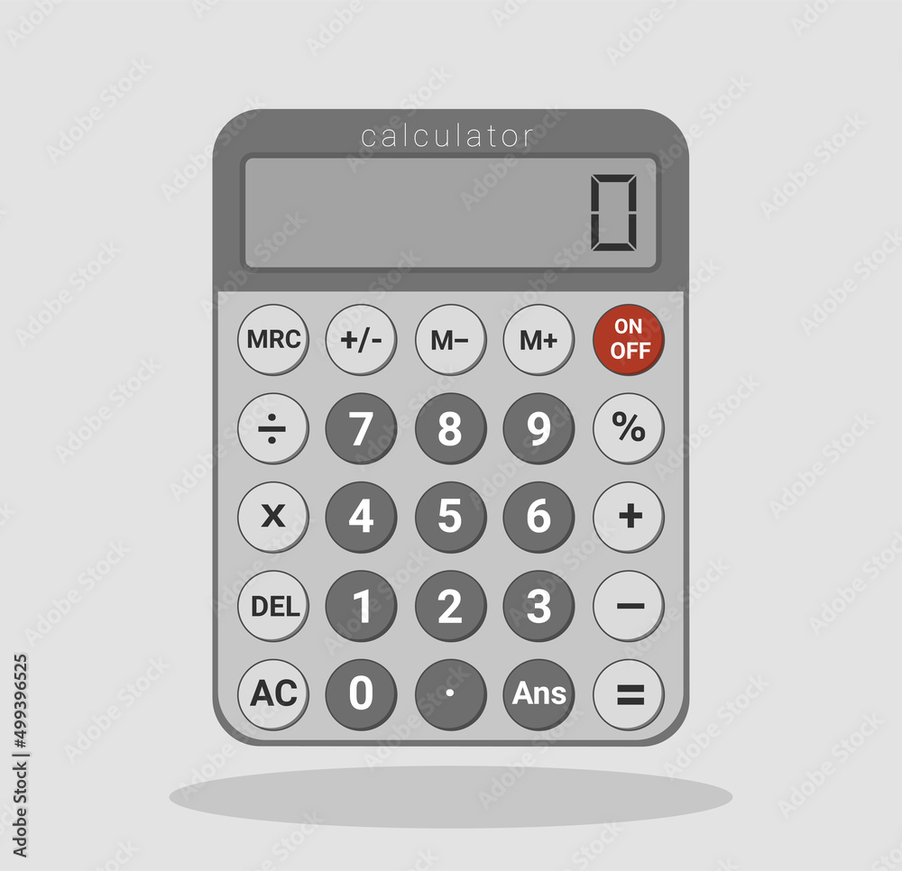 Calculator flat style, a portable calculation tool for finance, business, commerce, office, and education. Calculator flat style, a portable calculation tool for finance, business, commerce, office, and education.