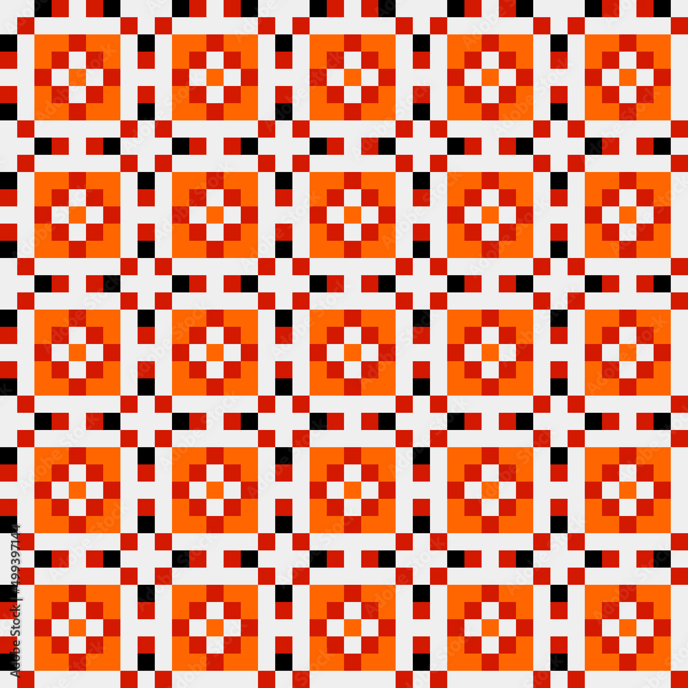 Fototapeta premium Abstract Cross Pattern generative computational art illustration