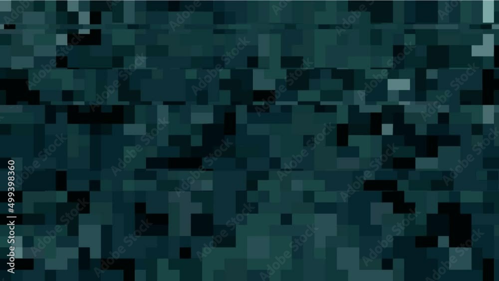 deep green abstract geometric pixel square tiled mosaic background