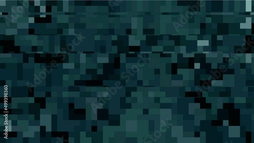 deep green abstract geometric pixel square tiled mosaic background