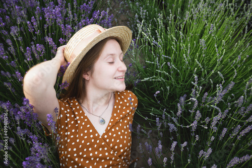 Provence - girl at the lavender field