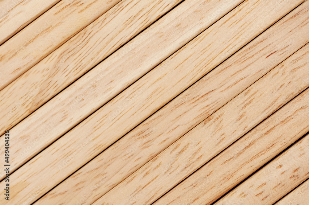 Fototapeta premium Texture of wooden blocks. Smooth wooden board.