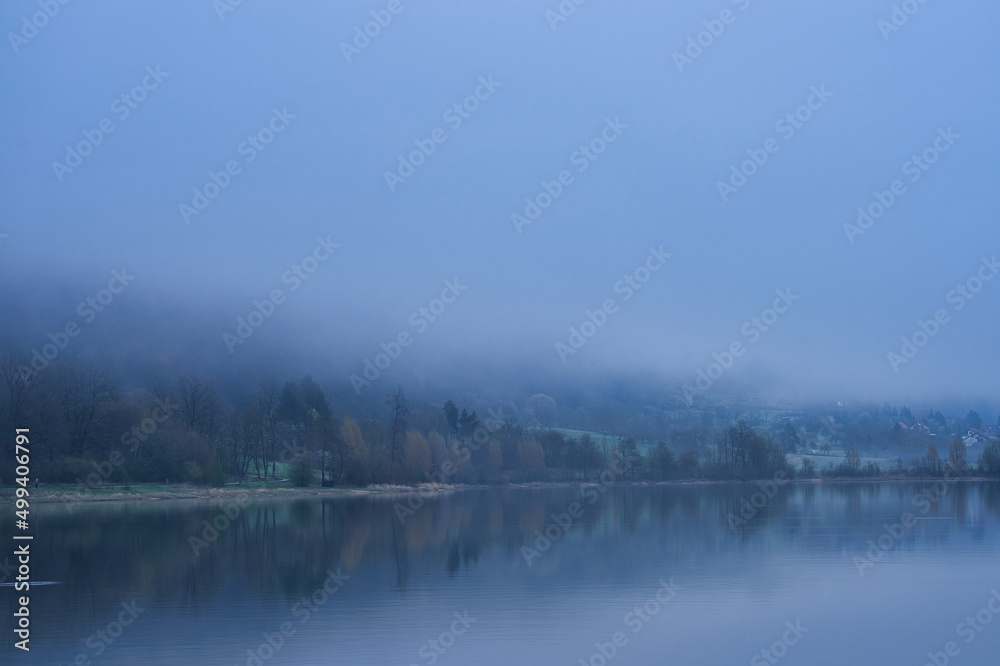 misty morning on the river