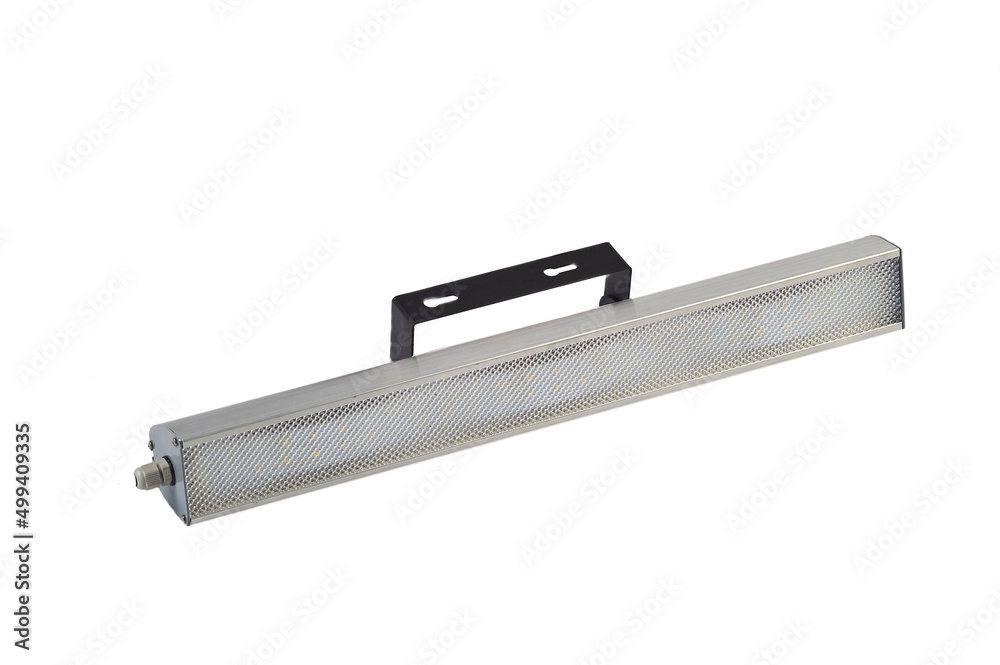 LED lamp for non-residential and public spaces on a white isolated background. Power saving LED lamp for non-residential and public spaces on a white isolated background. Power saving