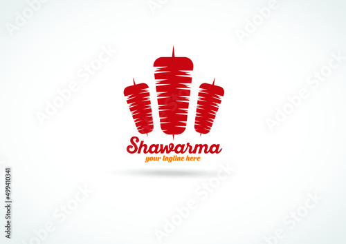 Set of doner kebab logo templates. creative labels for Turkish and Arabian fast food restaurant shawarma 