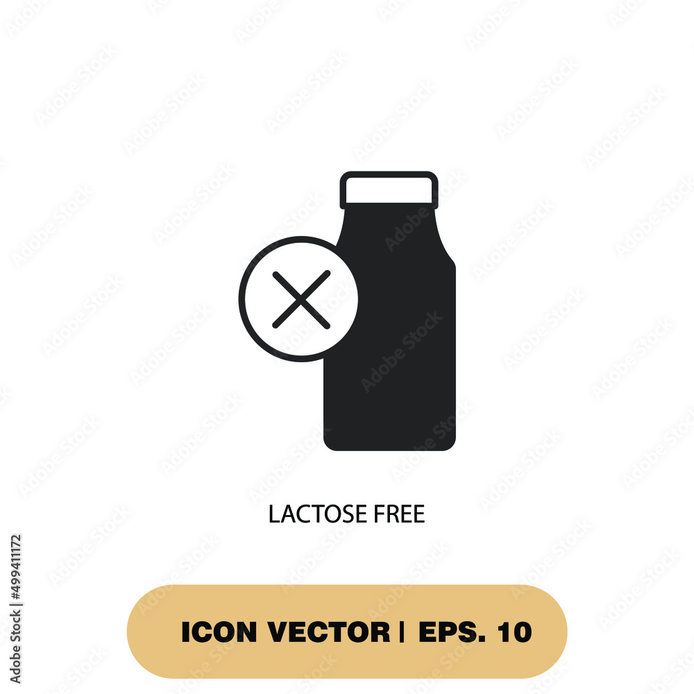 lactose free icons symbol vector elements for infographic web lactose free icons symbol vector elements for infographic web