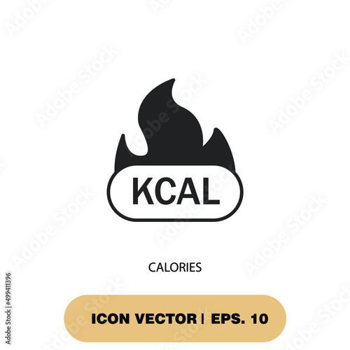 calories icons  symbol vector elements for infographic web