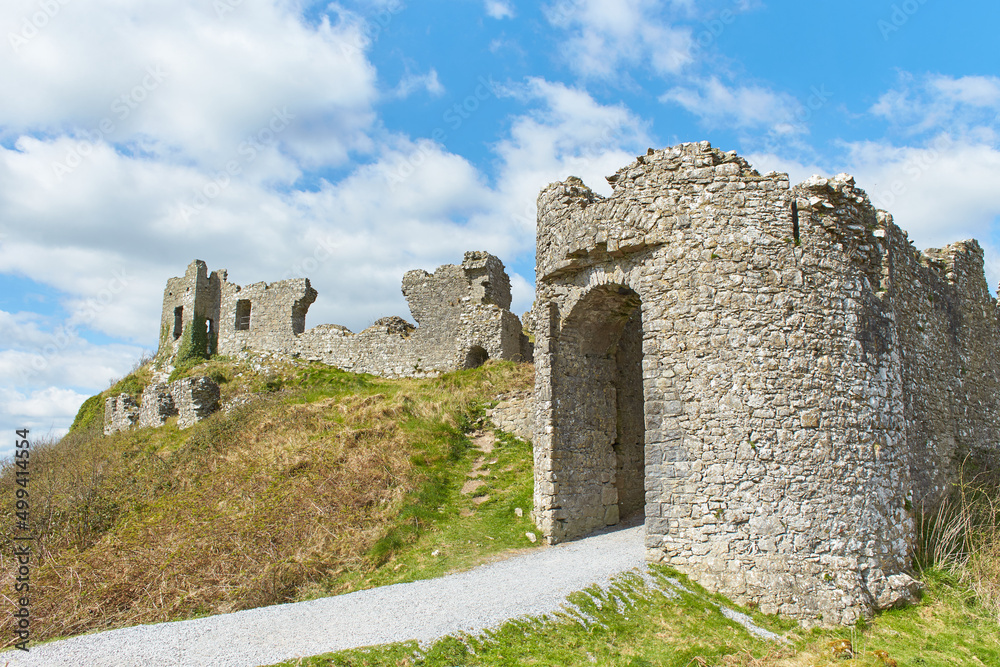 Rock of Dunamase Castle Is A Historic building That Is Located in Portlaoise, Ireland. Travel place landmark.