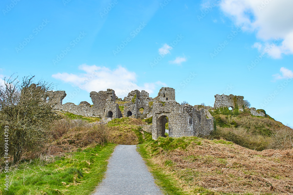 Rock of Dunamase Castle Is A Historic building That Is Located in Portlaoise, Ireland. Travel place landmark.