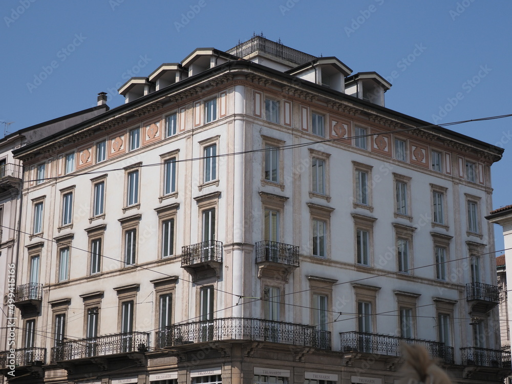 Old building in Milan city at Lombardy in Italy