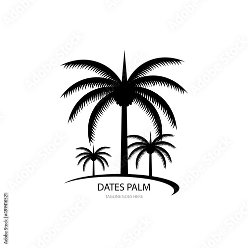 Dates palm icon template vector