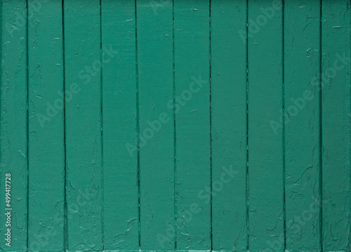 green painted planks background