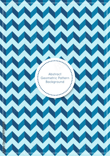 Abstract geometric pattern background, zigzag style with many rectangular and triangles, in green-blue color tone