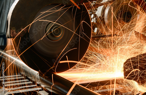 sparks from a grinder