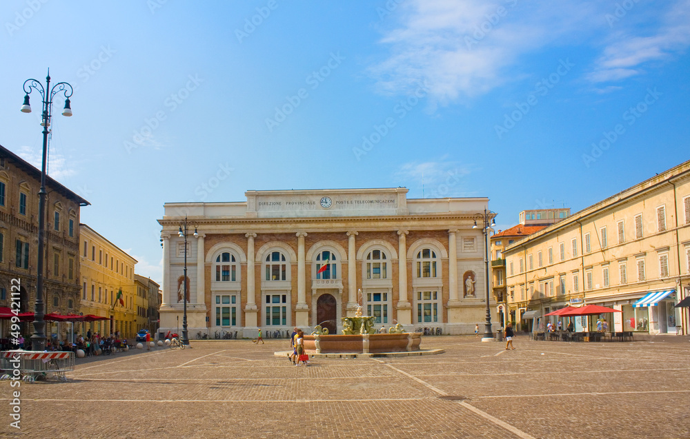  Post Office building (Palazzo delle Poste) at at Piazza Del Popolo in Pesaro