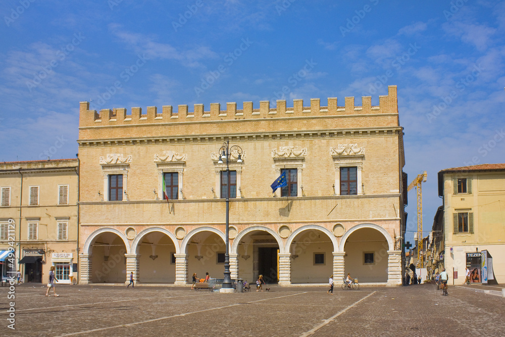 G. Rossini Music Conservatory at Piazza Olivieri in Pesaro, Italy