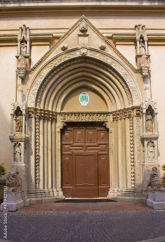 Fragment of Church of Sant Agostino in Pesaro, Italy