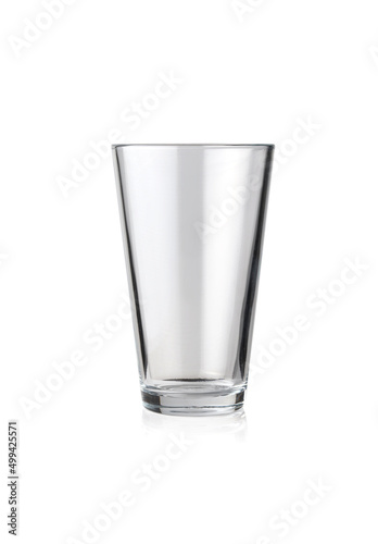 empty glass of water isolated on white background