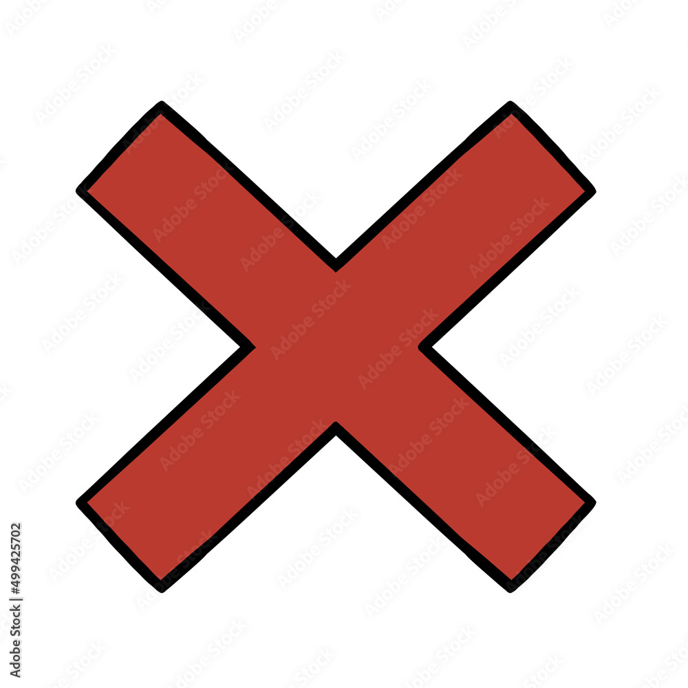 red cross mark red cross mark