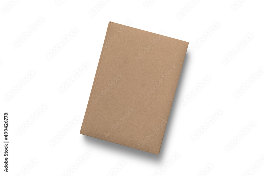 Blank linen book cover template on white background with soft shadows. Vector illustration 3d render. Blank linen book cover template on white background with soft shadows. Vector illustration 3d render.