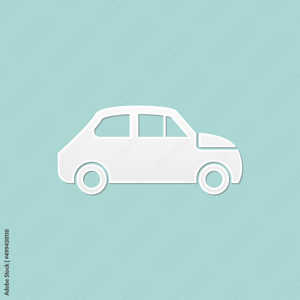 abstract background for Car side view, paper cut, vector illustrations