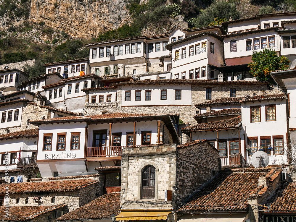 Berat, Albania on a sunny afternoon