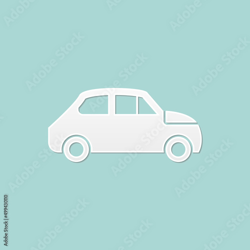 abstract background for Car side view, paper cut, vector illustrations