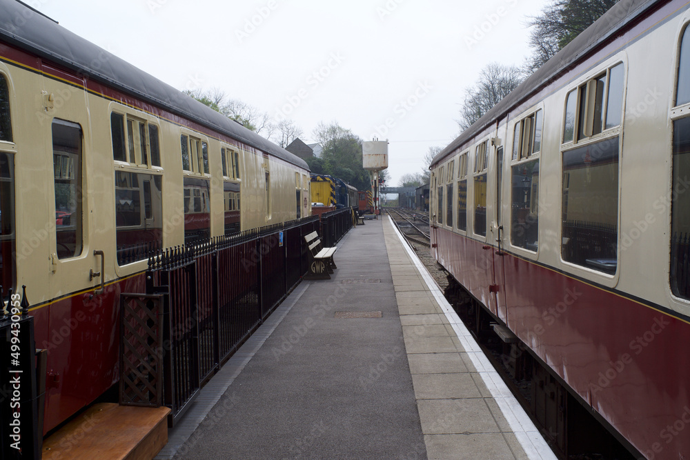 Fototapeta premium Bodmin general steam railway station Cornwall England uk