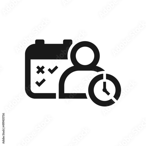 Part time job icon isolated on white background