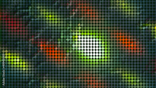 Beautiful background of dots and colorful iridescences. Motion. Vertical colorful iridescence of dots. Dots with moving image of beautiful vertical colors