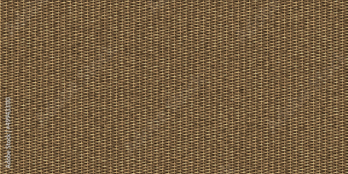 Fototapeta Naklejka Na Ścianę i Meble -  Wicker basket weave seamless texture. Bamboo or rattan wood woven material for handmade folk surface pattern design and interior decor or fashion. 8K high resolution 3D rendering.